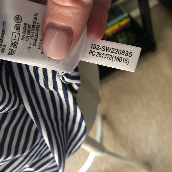 Tommy Bahama Navy and White Stripe Top - Picture 7 of 7